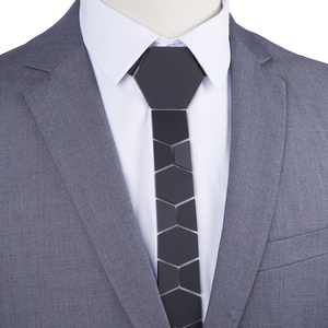 Hamocigia Trung Quốc handmade hình dạng hình học Acrylic người đàn ông hình lục giác HEX Acrylic gương Tie - Product Image 5