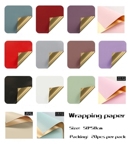 กระดาษทองกันน้ําจากโรงงานสําหรับบรรจุภัณฑ์หลายสีให้เลือกกระดาษห่อดอกไม้กระดาษดอกไม้สีสองหน้า - Product Image 5