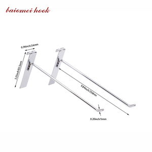 批发6 "8" 10 "单叉钩网墙金属铬展示钩 - Product Image 6