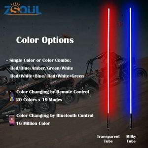 Zsoul LED kırbaç RGB renk modeli ile uzaktan 20 renkler & 22 desenler Led emniyet uyarı kırbaç işık UTV ATV SUV için - Product Image 5