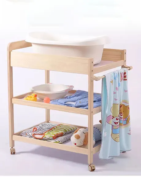 AiLiKEA OEM & ODM Offre Spéciale PERSONNALISÉE Table à langer en bois pour bébé avec coussin