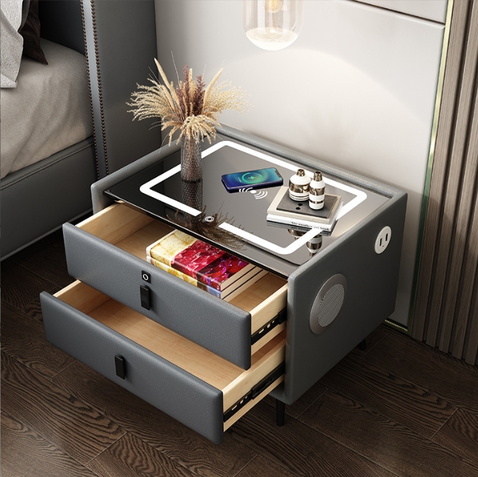 Dark Gray+wireless charging +LED light + Bluetooth speaker