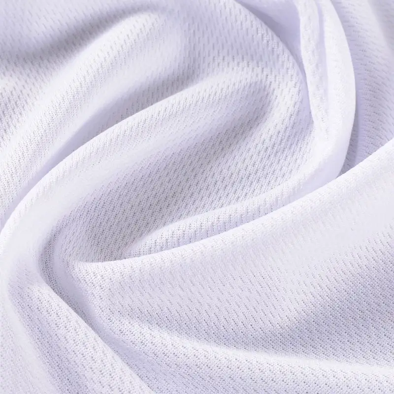 Vente en gros de tissu de sport dryfit œillet à œillets 100% polyester tissu tricoté pour uniforme scolaire