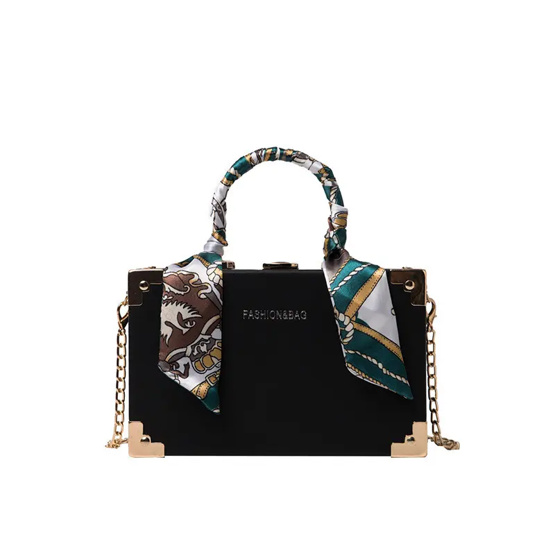 Stilvolle Muster Frauen Handtasche Design Casual Square Clutch Bag Frauen Handtaschen Lady Geldbörse mit Bändern
