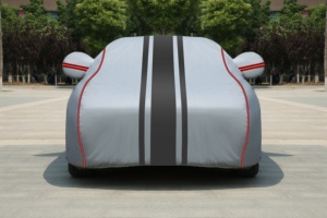 Yağmur kar geçirmez araba kılıfı gümüş ve siyah su geçirmez otomatik kapak koruma için Sedan uzunluğu araba kılıfı - Product Image 4