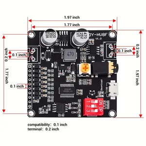 20W Hochleistungs-Soundkarte-DC 12V/24V, Mono 8Ohm Unterstützung, MP3/WAV-Wiedergabe, DIY-Soundsystem | Modernes Sound modul - Product Image 5