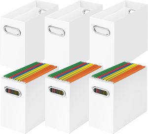 文件整理器、用于信件大小悬挂文件夹存储的纸板文件盒、可折叠悬挂文件整理器 - Product Image 1