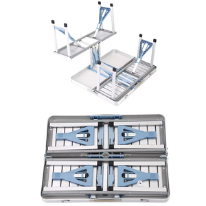 Hiện Đại Ngoài Trời Nhôm Bàn Ghế Đặt Di Động Gấp Dã Ngoại Đồ Nội Thất Cho Cắm Trại Ăn Uống Công Viên Trường Ngoài Trời Di Động - Product Image 5