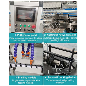 Máquina de fabricación de malla galvanizada de ciclón OCEAN, máquina de fabricación de red de hierro, máquina de cerca de eslabones de cadena completamente automática - Product Image 4