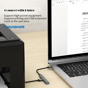 适用于笔记本电脑多端口USB A至4 USB 3.0集线器扩展器的USB分离器快速数据传输与视窗电脑苹果打印机兼容 - Product Image 5