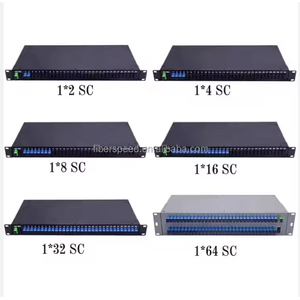 19' 1U 2U Fiber Optical PLC Splitter 4 8 16 32 <strong>64</strong> SC APC SC UPC Rack Mounted PLC Splitter Box Rack - Product Image 3