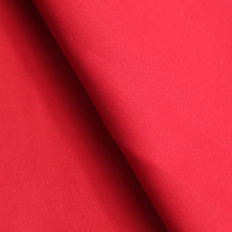 Tissu sergé rouge double JHDTEX polyester viscose de poids moyen