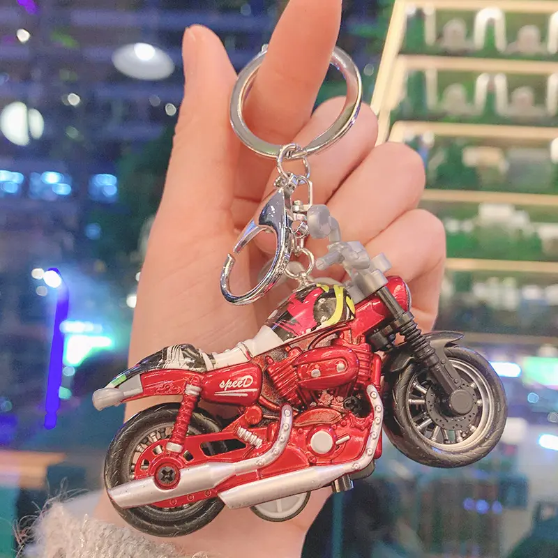 Khuyến mại mini xe máy tinh thần Keychain 3D động cơ xe máy vòng chìa khóa