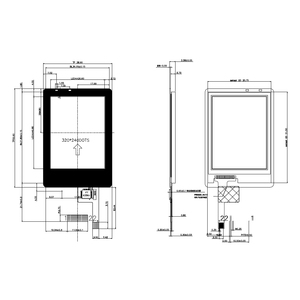 Benutzer definierte Größe 2/2.5/5.1/6.8/7/8.8/10.1/15.6 Zoll TFT LCD 240 X320 Günstiges kapazitives Touchscreen-LCD-Display - Product Image 3