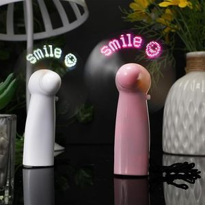 <strong>Mini</strong> Advertising <strong>Fan</strong> Battery Replaceable Handheld <strong>LED</strong> <strong>Fan</strong> Customized Message Display <strong>Mini</strong> <strong>Flashing</strong> <strong>Fan</strong> - Product Image 4