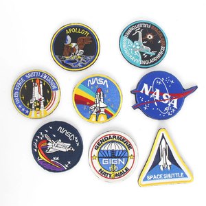 Bán Buôn <span class=keywords><strong>NASA</strong></span> Đưa Đón Tàu Sân Bay Máy Bay Spaceman Vá Appliques Huy Hiệu Thẻ Tên Lửa Thêu Merrow Cạnh Các Bản Vá Lỗi Cho Áo Khoác - Product Image 4