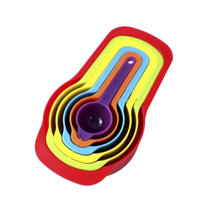 Wholesale Plastic Measuring <strong>Cup</strong> Baking Tool <strong>1</strong> <strong>Tbsp</strong> 60 ml 6-Piece Rainbow Color Combination Measuring Spoon Set - Product Image 4