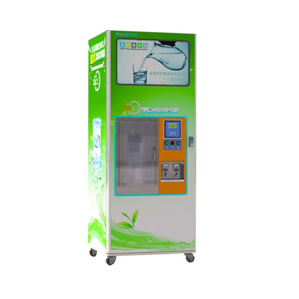 Máquina expendedora automática de agua purificada, personalizada, de alta calidad, para exteriores, nueva, 2022