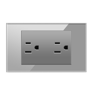 高品质英国13A墙壁开关3针通用插座16A，带USB + C型18W 3.1A快速充电灰色磨砂塑料面板 - Product Image 4
