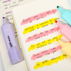 Gxin-Juego de rotuladores fluorescentes a base de agua, rotuladores personalizados de color pastel, punta de cincel, 6 uds. - Product Image 3