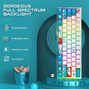 Teclado mecánico RGB con cable 60%, interfaz USB de carga tipo C a la moda, nuevo teclado mecánico RGB inalámbrico para juegos - Product Image 6