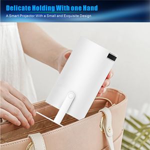 HY300 Pro tam Android sistemi taşınabilir Mini projektör 1280x720P 4K ev sineması projektörü WIFI ile ev kullanımı için - Product Image 4
