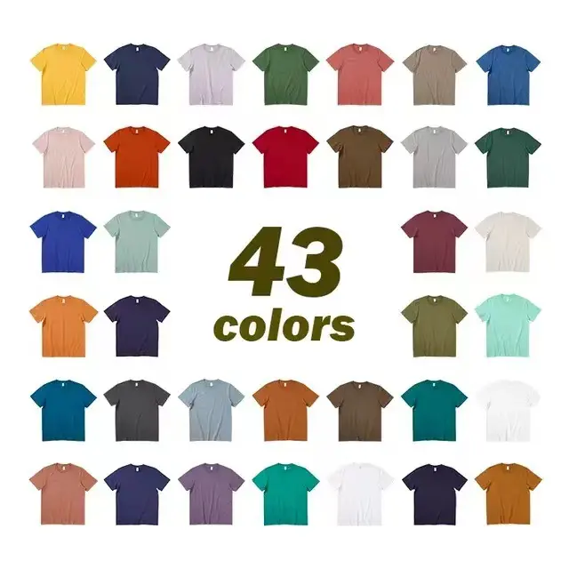 2024カスタムロゴプリントTシャツラウンドネックブランク半袖綿100% プレーンメンズTシャツ