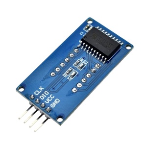 <span class=keywords><strong>TM1637</strong></span> modulo <span class=keywords><strong>Display</strong></span> a <span class=keywords><strong>LED</strong></span> 7 segmenti 4 bit orologio da 0.36 pollici tubo digitale anodo rosso confezione da quattro schede Driver seriali