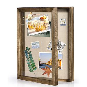 Hộp Bóng 8X10 11X14 Hộp Trưng Bày Ảnh Huy Chương Kỷ Niệm Hộp Nhớ Bằng Gỗ Hộp Bóng Khung Ảnh Có Lưng Vải Lanh - Product Image 5