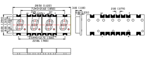JSTRONIC Thin <strong>7</strong> <strong>Segment</strong> SMD <strong>Display</strong> Mini 0.2 Inch 4 Digits <strong>7</strong> <strong>Segment</strong> LED <strong>Display</strong> 0.2&quot; Indicator - Product Image 5