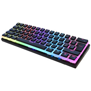 Teclado mecánico de oficina de 61 teclas, teclado de diseño ergonómico retroiluminado, teclado de ordenador para juegos con cable barato