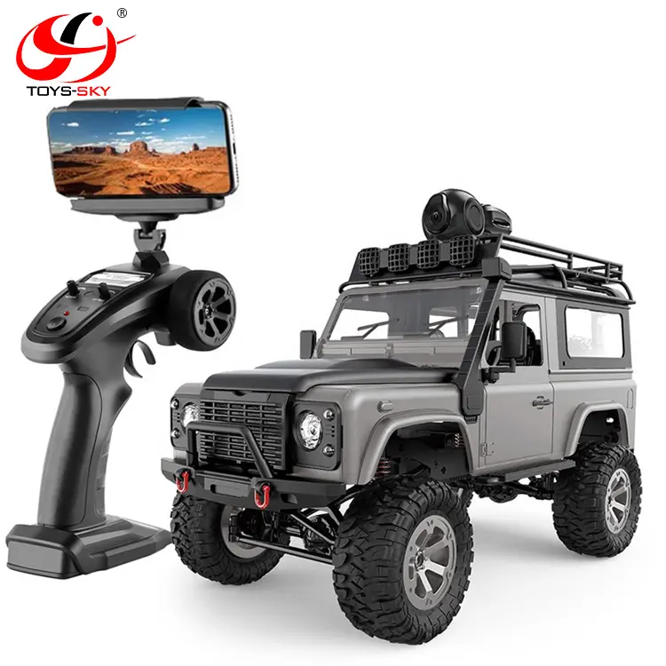 2.4G 1/12 scala 4WD luce simulata Rock Crawler WIFI FPV telecomando RC Car 720P Wifi Camera controllo APP