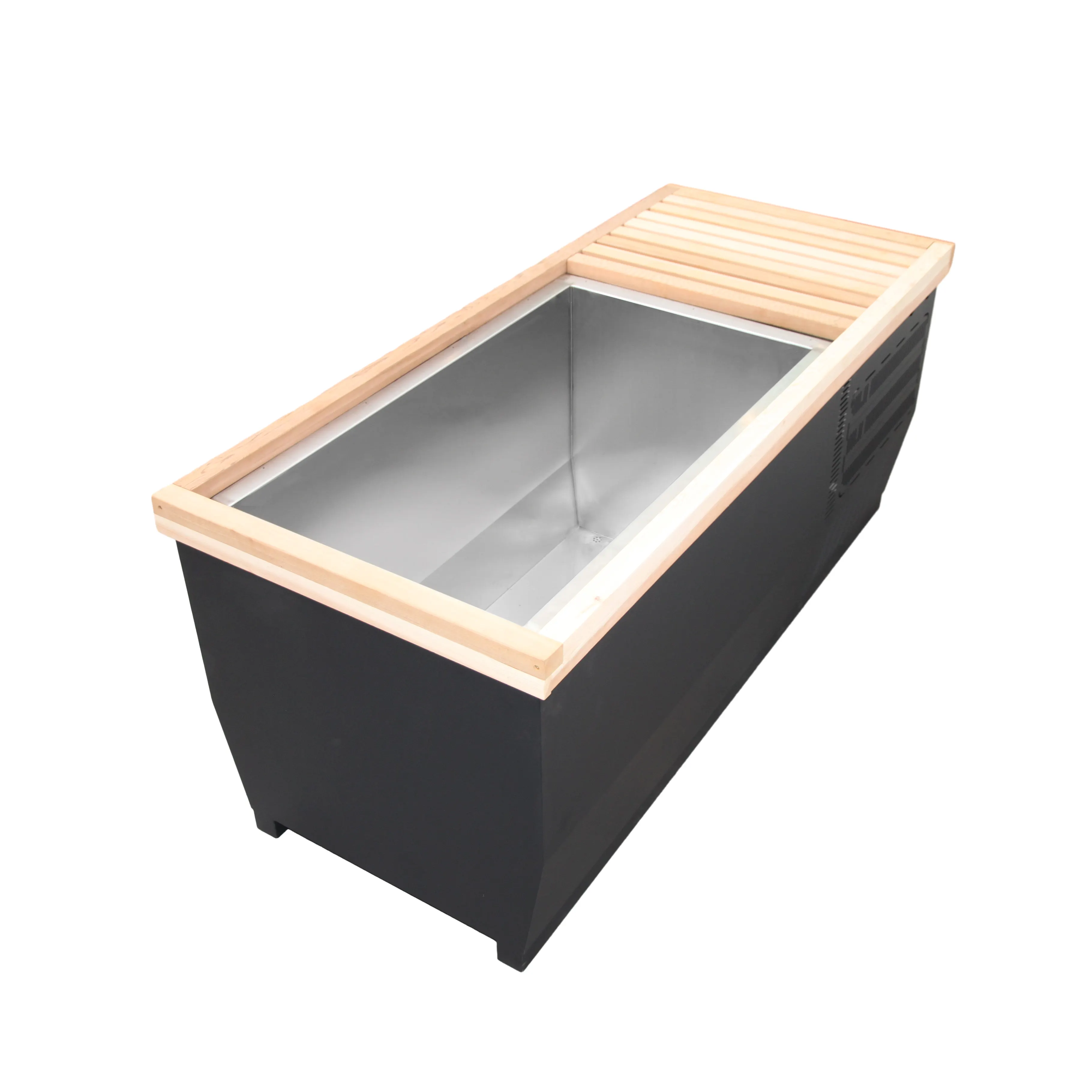 Black Cold Bath Stainless Ice Plunge Tub Hot Cold Bath Tub with Chiller Cold Plunge Tub