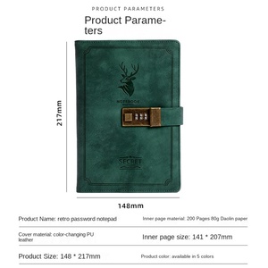 Libretas de cuero PU para maximizar los márgenes Agenda Cahiers Lock diario personalizado planificador Cuaderno - Product Image 6