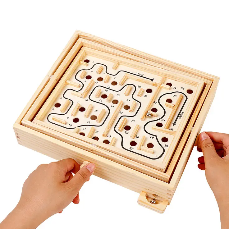 Premium costo-efficace perline di legno labirinto giocattolo Montessori gioco da tavolo educativo in legno giochi da tavolo per ragazzi e ragazze