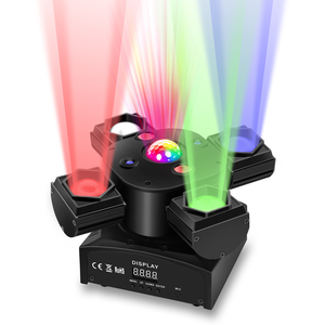 VALAVA Mini 4 silah işın topu Strobe lazer 4in1 Led hareketli kafa işık Dj disko aydınlatma için parti sahne gösterisi ışıkları - Product Image 1