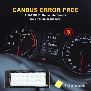 New Canbus Car <strong>LED</strong> Number License Plate Light for Renault Megane 3 <strong>Clio</strong> Laguna 2 Megane 3 Twingo Master Vel Satis Flashing - Product Image 5