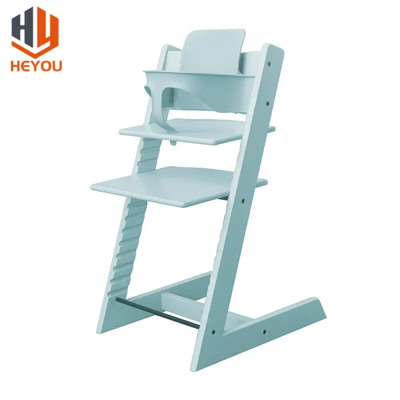 Chaise haute en bois chaise haute réglable pour bébé tout-petits chaise de salle à manger chaise de croissance