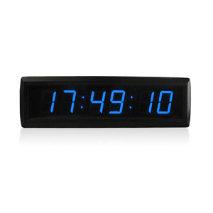 Per interni 1.8 pollici LED blu orologio da parete digitale multifunzione numero di Display elettronico conto alla rovescia con telecomando - Product Image 1