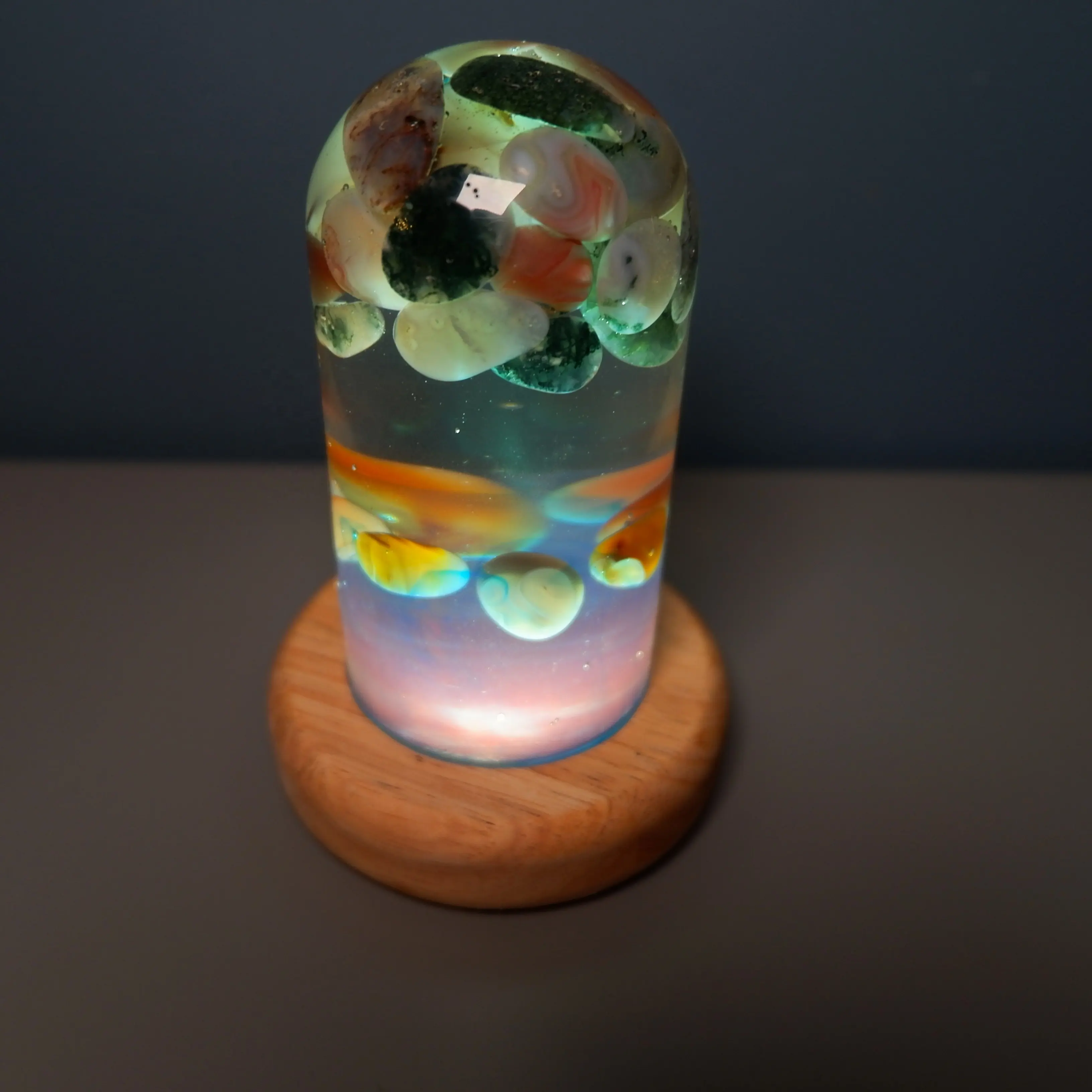 WeCraft Resin Crafts Neues Konzept Holzharz Nachtlicht Kunst dekoration Innen bett Epoxidharz Lampe