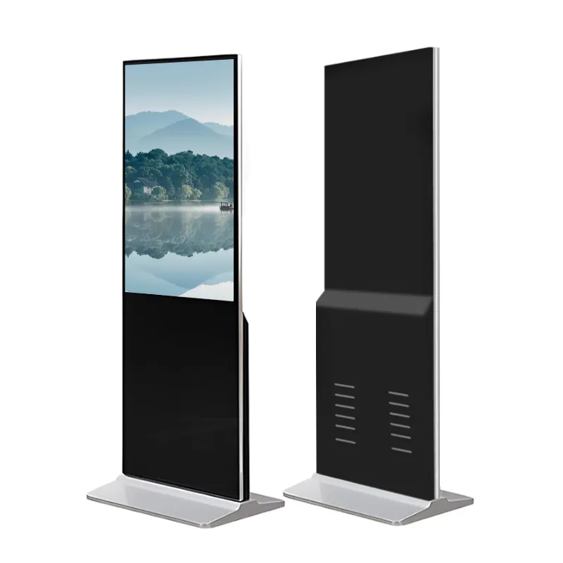32 Inch Vloer Staande Indoor Reclame Display Touchscreen Kiosk Digitale Bewegwijzering En Geeft Videoscherm