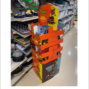 Hic tùy chỉnh <span class=keywords><strong>Pop</strong></span> tầng cửa hàng bán lẻ sản phẩm hiển thị đơn vị đứng các tông sóng kẹo thực phẩm đồ uống các tông hiển thị giá - Product Image 5