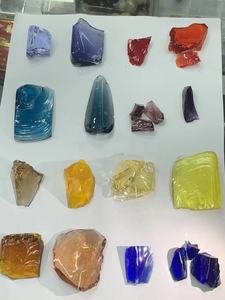 <strong>Ruby</strong>, Red Glass Crystal ,Raw Stone Material for Jewelry Making, Wine Red - Product Image 5