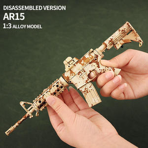 <strong>AR15</strong> Metal Guns Model Miniature Model Toy Gun Black 1: 3 Scale Diecast Metal Build Kit Gun Model - Product Image 2