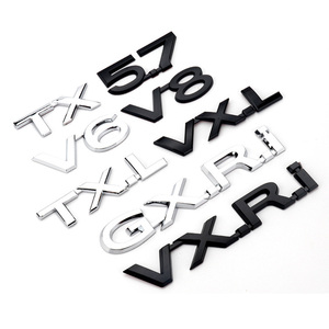 Özel elektrolizle su geçirmez kendinden yapışkanlı 3D krom ABS plastik araba rozeti Logo amblemler - Product Image 3