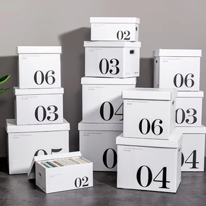 Cartón corrugado de tamaño personalizado, caja de cartón para documentos bancarios, papel Kraft grande, cajas de papel para almacenamiento de archivos A4 con asa - Product Image 1