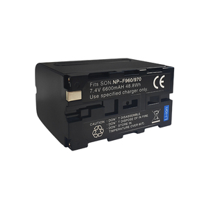 Gerçek kapasite 7.2V 6600mAh dijital kamera pil NP-F960 F970 Sony Dslr kamera için LED ışık - Product Image 3
