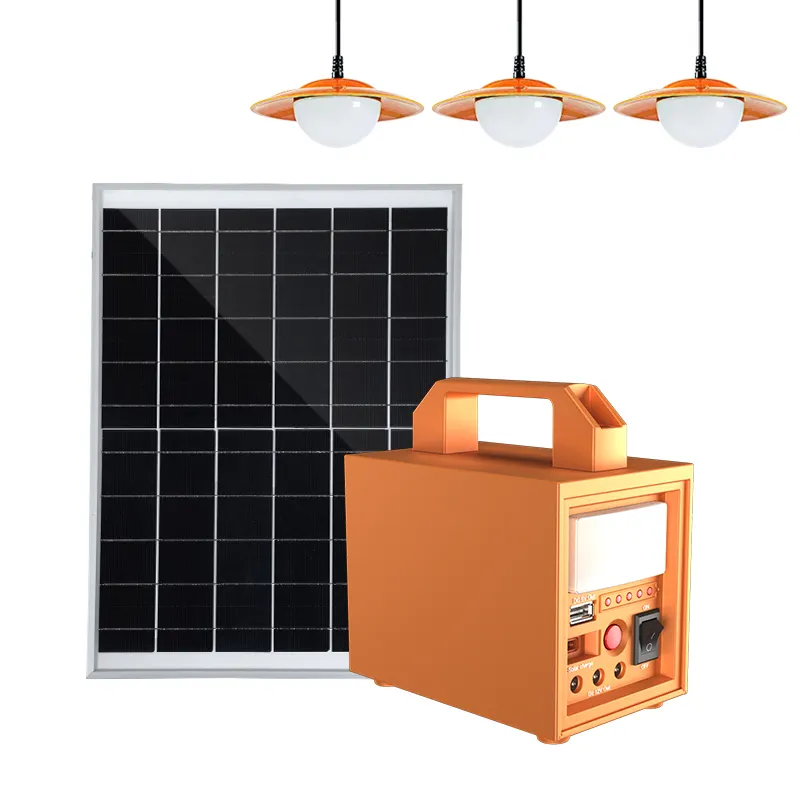 Banco de energía solar para exteriores Mini generador solar Estación de energía portátil Camping Emergencia Hogar 20W 40W 60W Panel solar PWM CN;GUA