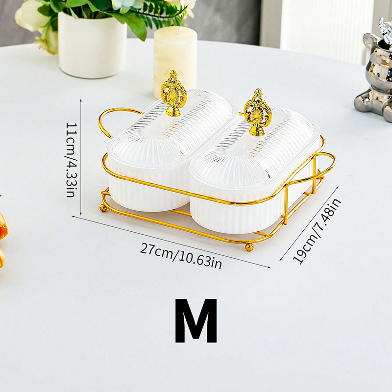White oval dish with lid M