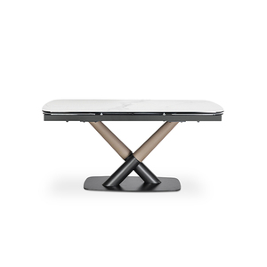 Nhà Máy Bán Hàng Trực Tiếp Thép Carbon Bệ Trắng Gốm Hàng Đầu Có Thể Thu Vào Hình Chữ Nhật Bàn Ăn - Product Image 3